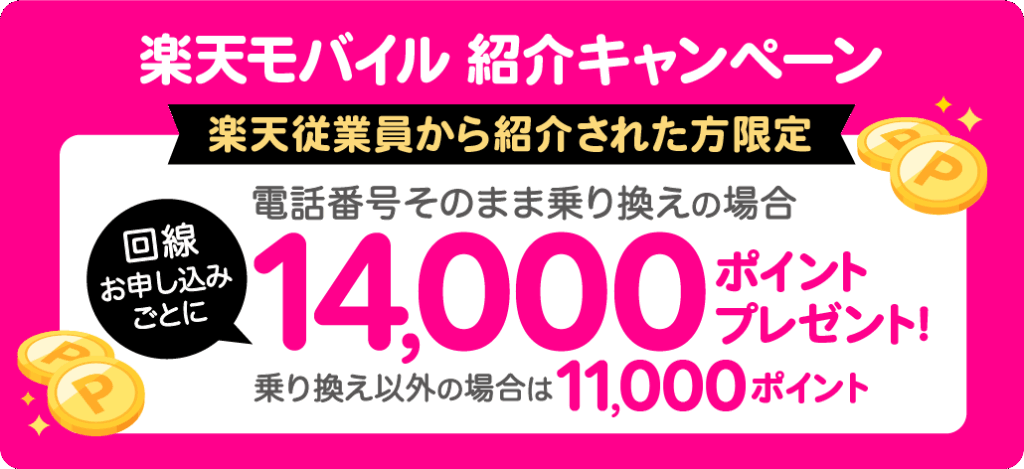 楽天モバイル従業員紹介キャンペーン